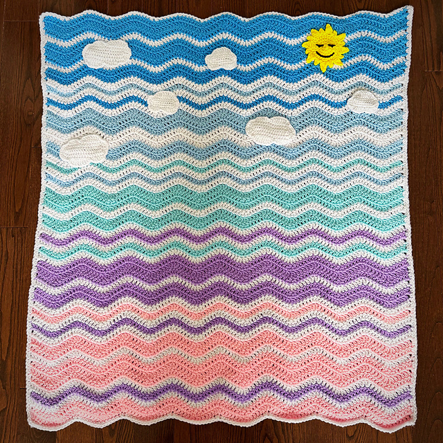 Sleepy Sunrise Baby Blanket