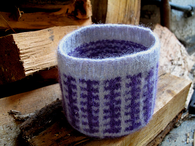 Slip Stitch Felted  Bowl
