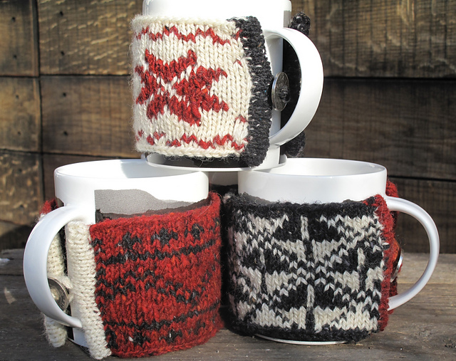 Three Scandinavian Mug Cosies
