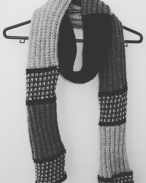 Unisex Banded Rib Scarf