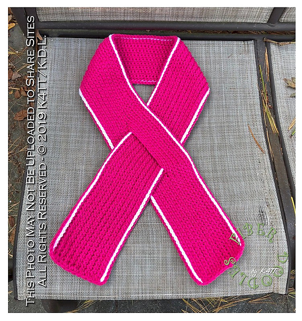 Breast Cancer Awareness Keyhole Scarf