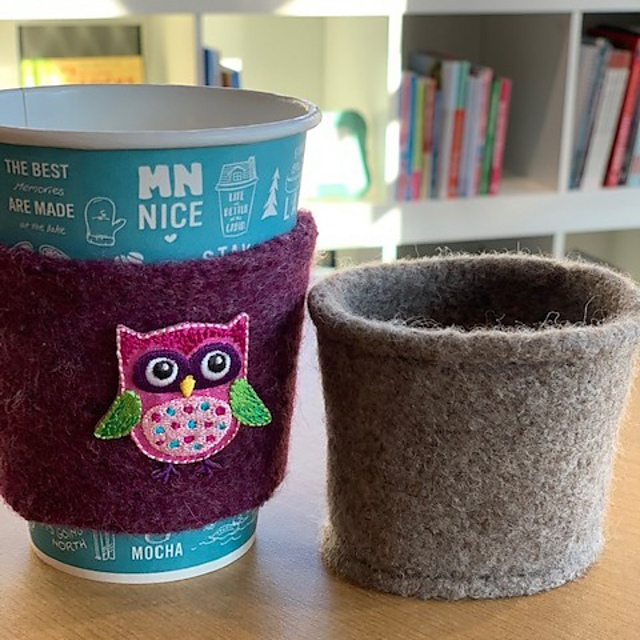 Felted Coffee Cozy