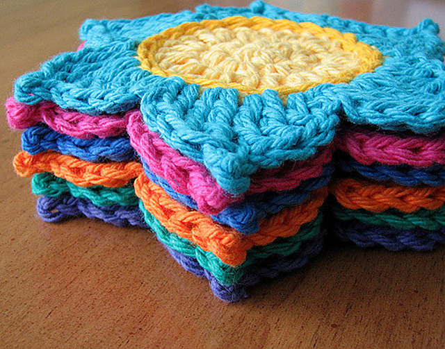 Pointed Petal Coasters