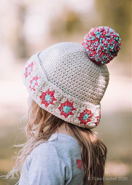 Granny Square Brimmed Hat