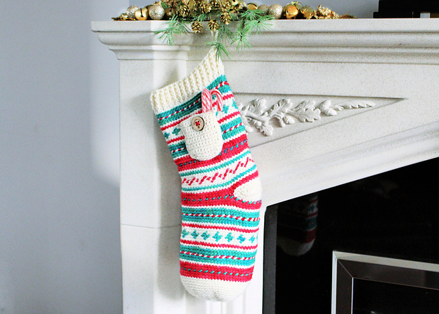 Peppermint Pageant Stocking