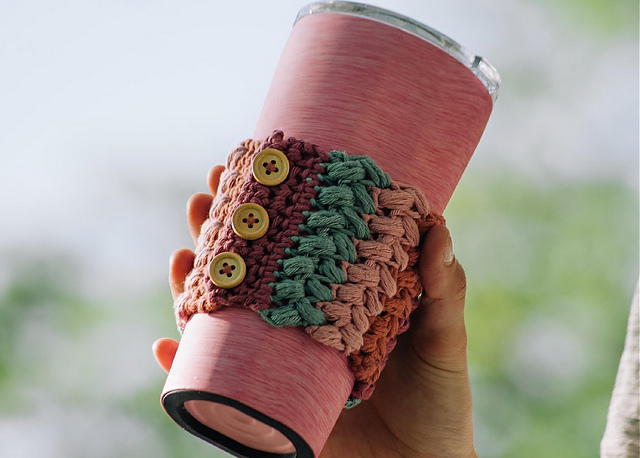 Coffee Bean Stitch Mug Cozy