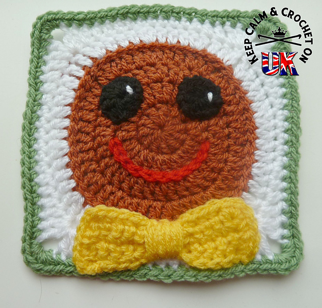 Gingerbread Man Afghan Square