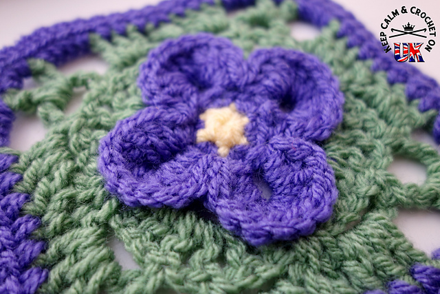 Shy Violet Afghan Square