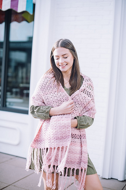 Carnation Pink Shawl