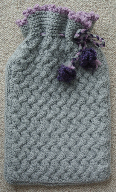 Lattice Stitch Hot Water Bottle Cover