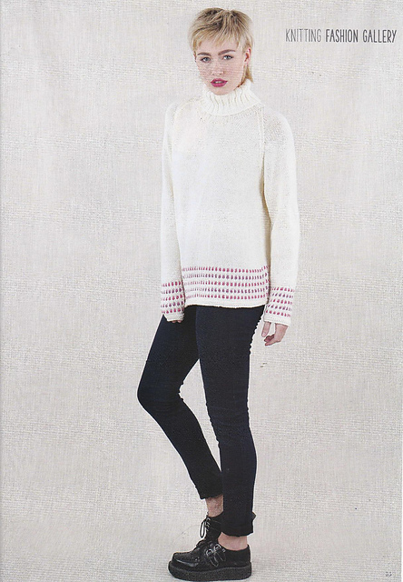 Roll neck border jumper