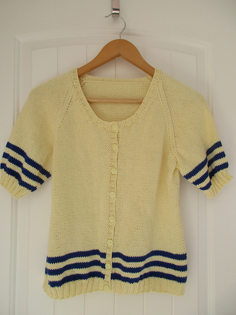 Striped Border Cardigan