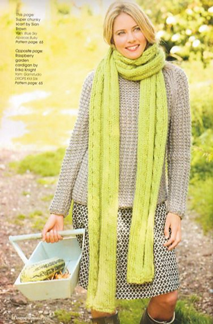 Long Cable Scarf