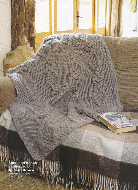 Moss and Bobble Throw