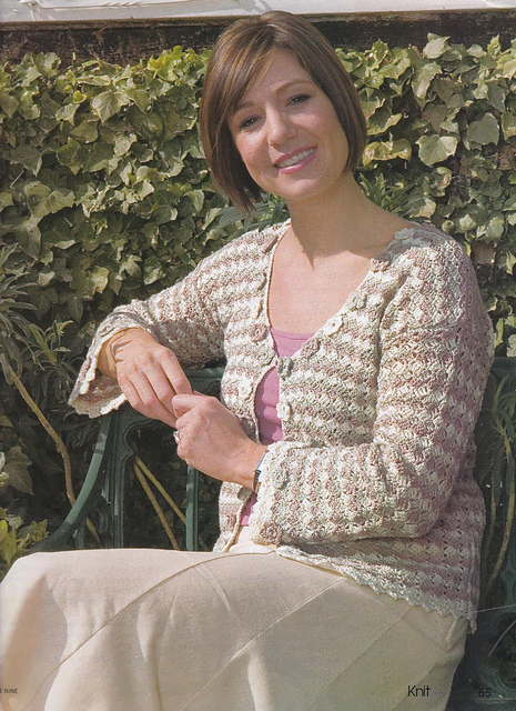 Cardigan with Flower Edge