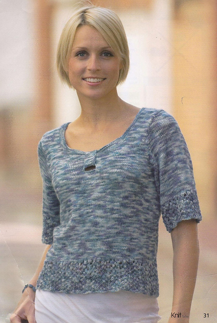 Lace Border Top with neck detail