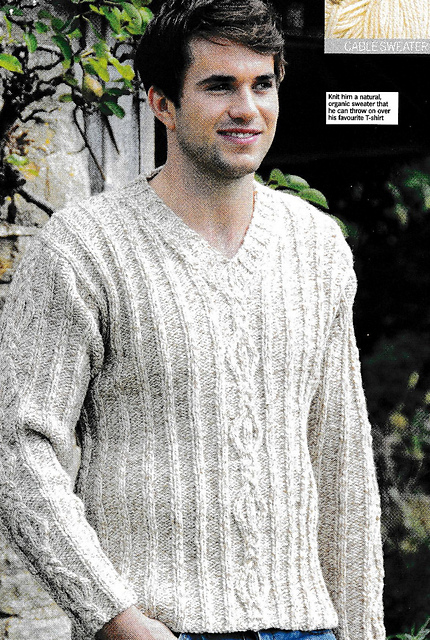 Man's Cable & Rib Jumper