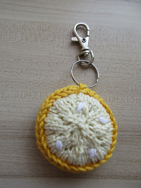 Lemon Slice Keyring