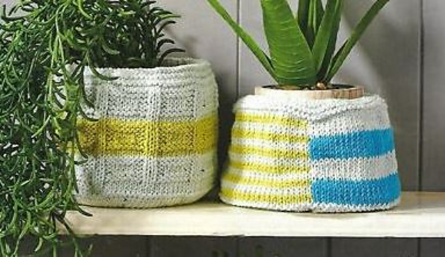 Ravelry: Textured and Striped Containers pattern by Sian Brown Knitwear ...