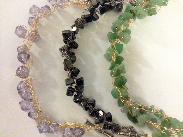 Wire Crochet Tutorial with Beaded Bracelet Pattern