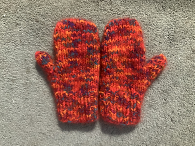 #33 Novelty Mittens with Pompom Trim