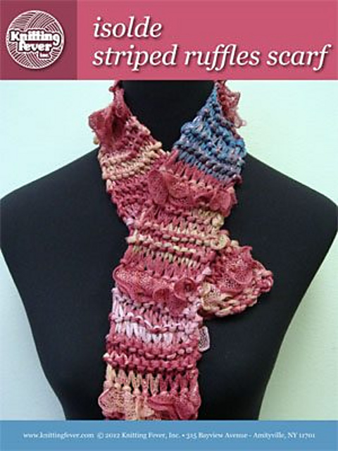 Isolde Striped Ruffled Scarf