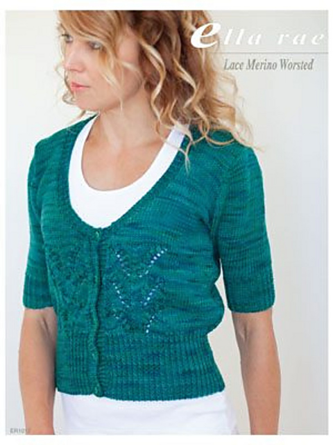 Lace Merino Worsted Cardigan (ER1012)
