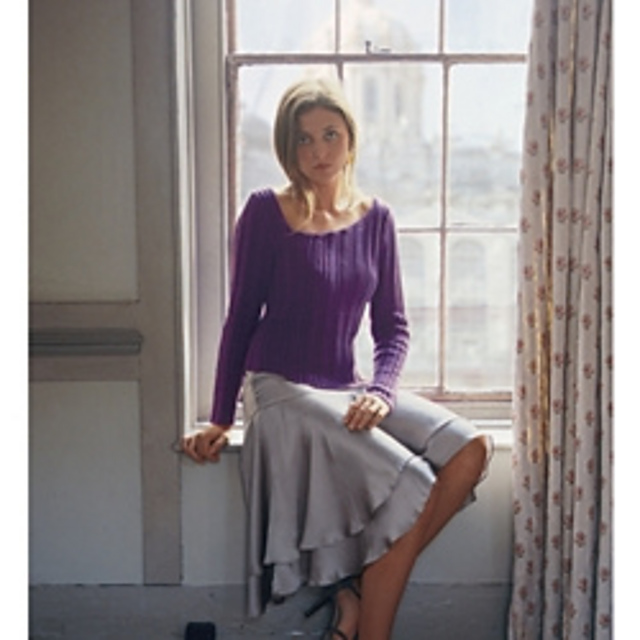 Asymmetric Ribbed Top / Ribbed Pullover