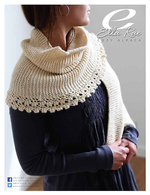 Garter Stitch and Lace Wrap