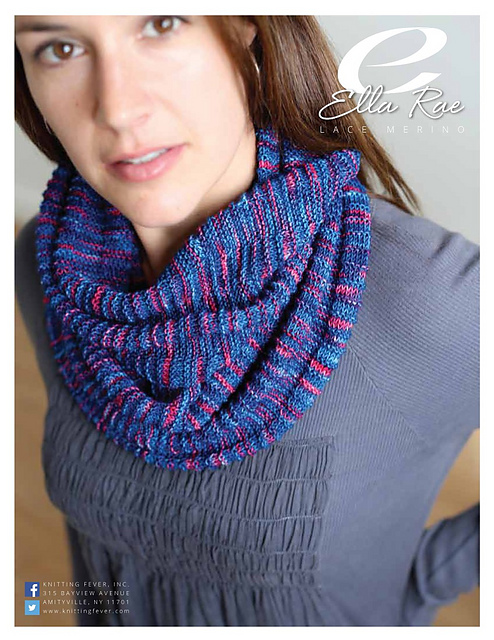 Garter Stitch Rib Infinity Scarf