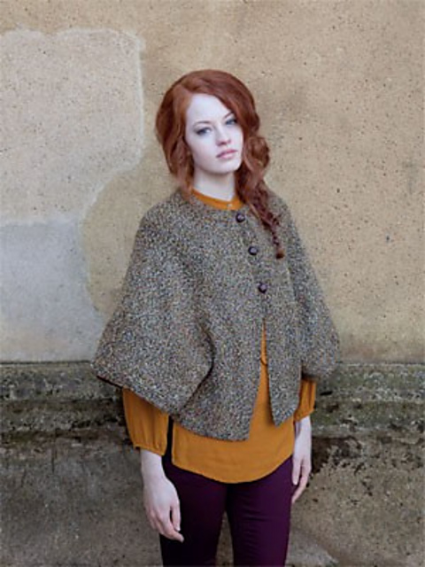 Ravelry: Cardigan Cape pattern by Debbie Bliss