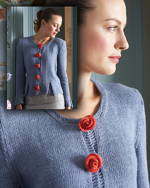 #03 The Rose Jacket (Cardigan Rose "Buttons")