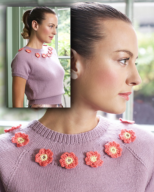 #05 Flower Yoked Sweater