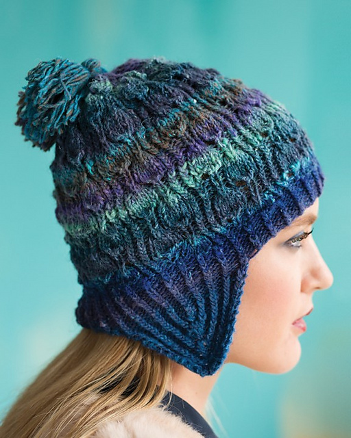 Twisted Stitch Earflap Beanie