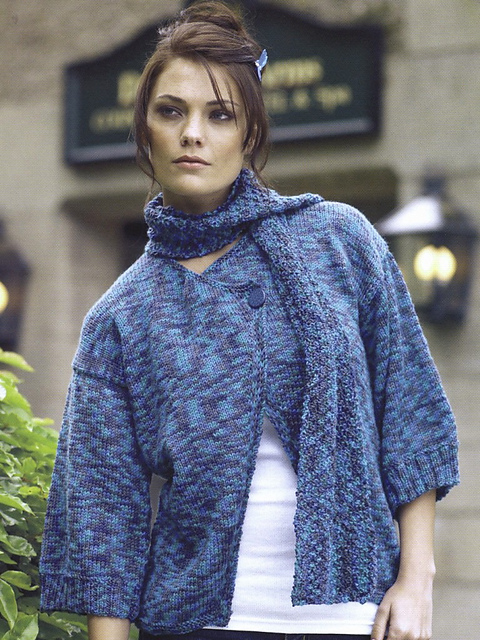 Design 18 Cardigan with Scarf