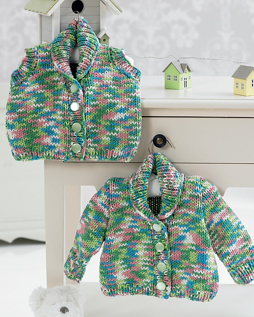 Water Garden Cardigan or Waistcoat