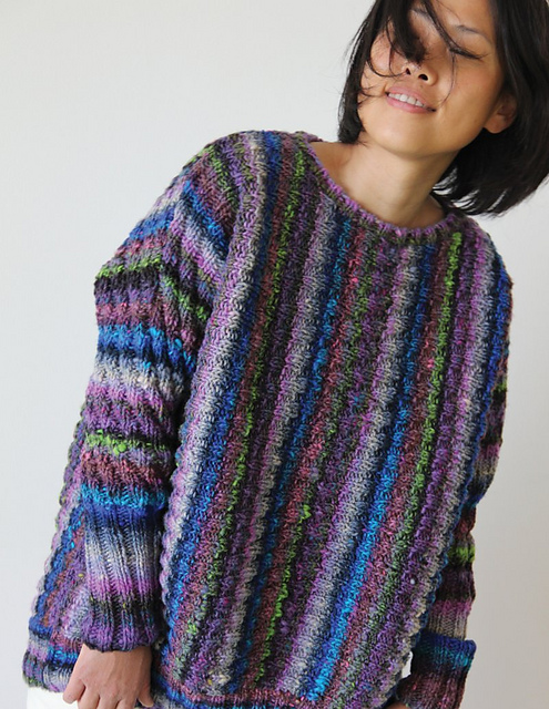 Diagonal Texture Pullover