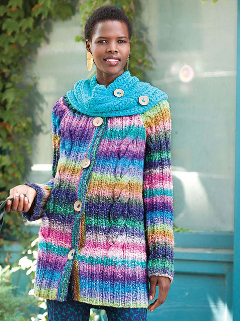 Cabled Coat with Cowl