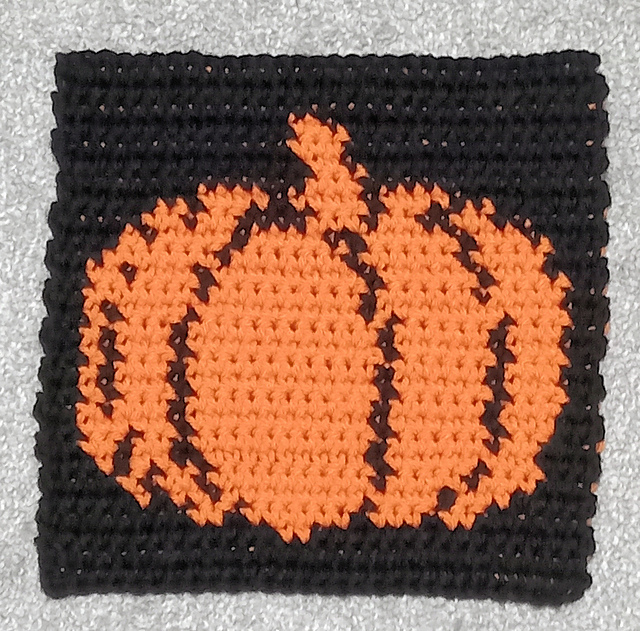 Pumpkin Colorwork Square