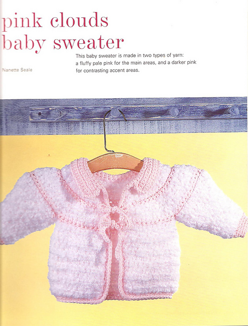 Pink Clouds Baby Sweater