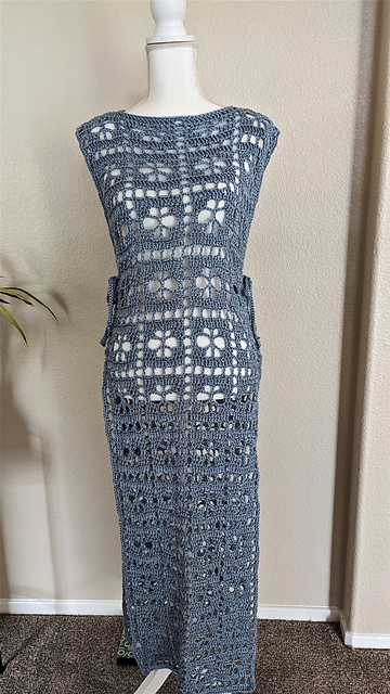 Ravelry: Light Blue Crochet Floral Dress pattern by Kiri Y.