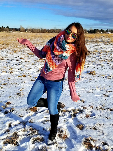 Cascading Diamonds Blanket Scarf