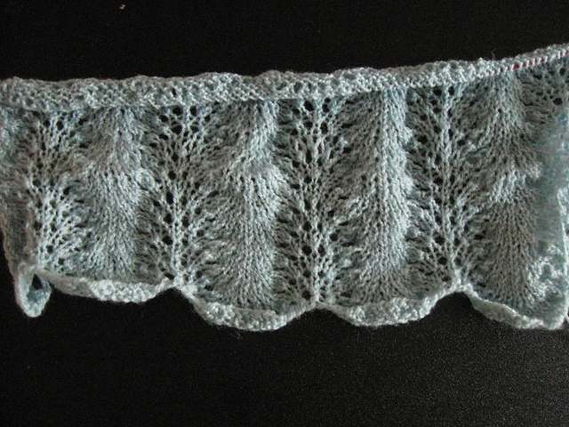 Feather and Fan Stich Lacy Scarf