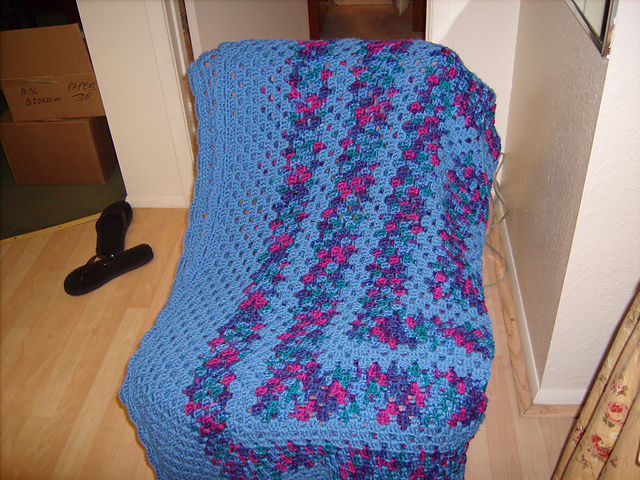 Purple Delight Granny Square Afghan 