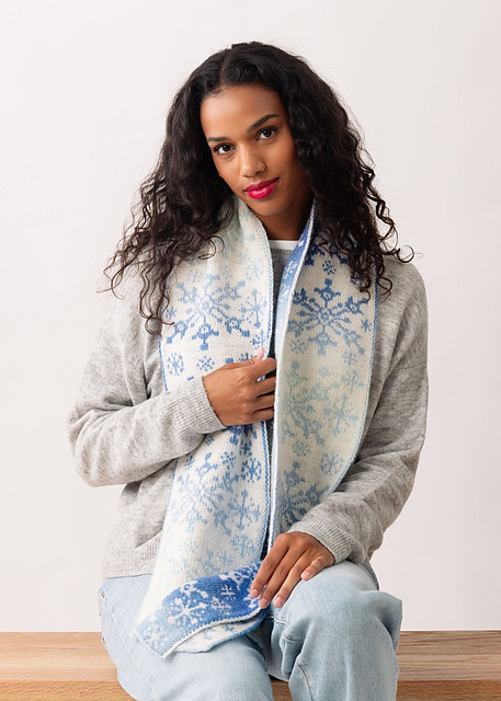 Snowfall Double Knit Scarf