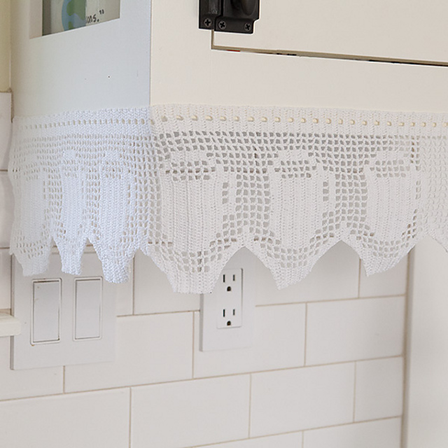 Shelf and Curtain Crochet Trim