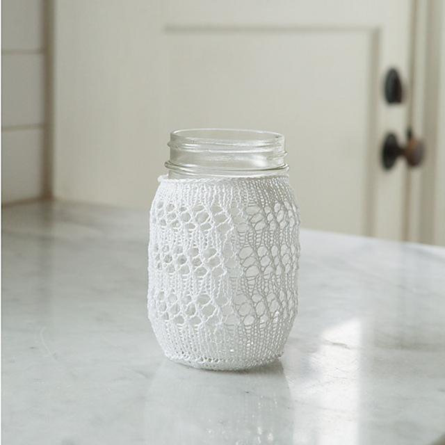 Eyelet Lace Mason Jar Cozy