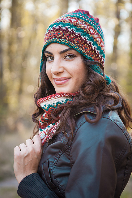 Fair Isle Earflap Hat & Cowl