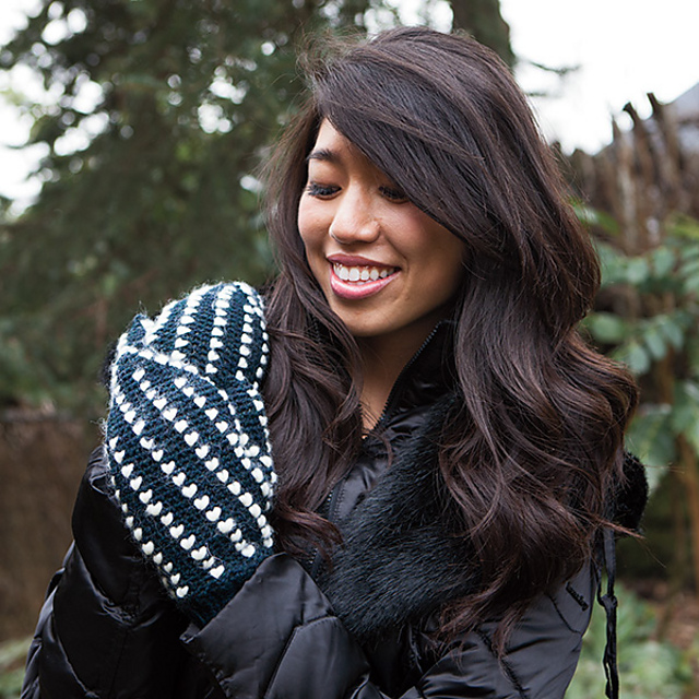 Crochet Thrummed Mittens