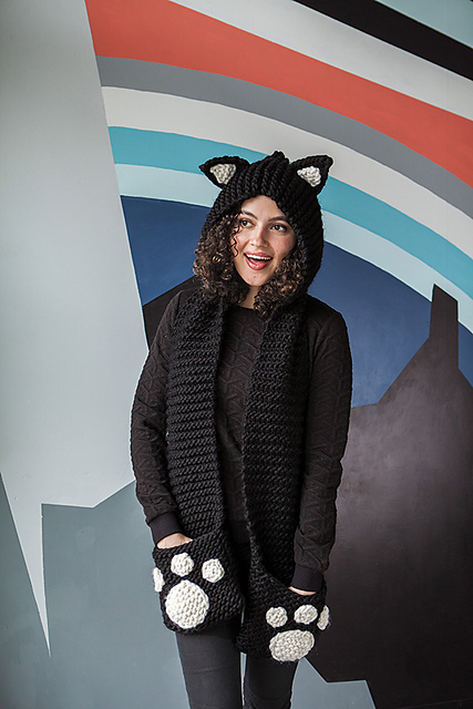 Hooded Paw-cket Scarf